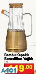 BAMBU KAPAKLI BOROSİLİKAT YAĞLIK